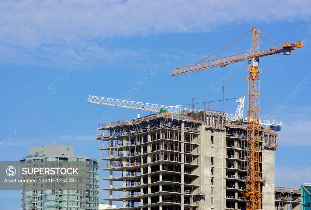 Construction site in Downtown Vancouver, British Columbia, Canada