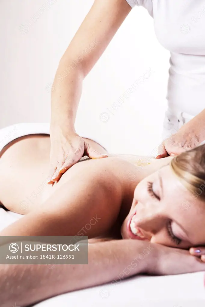 Young woman getting massage