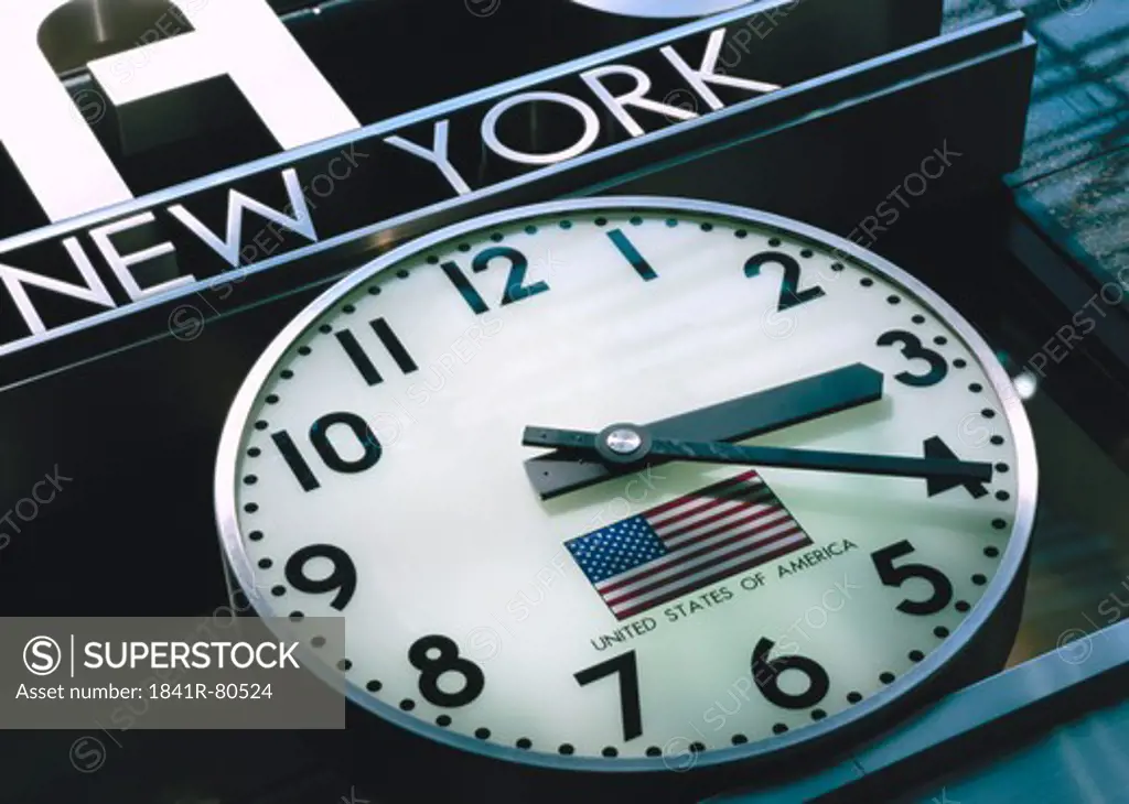 Clock on railroad station, Grand Central Station, New York City, New York State, USA