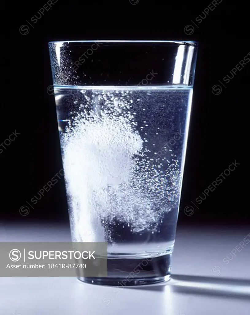 Medicine dissolving in water
