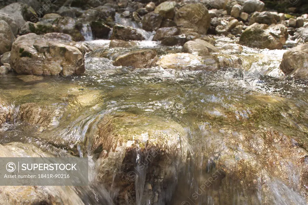 River flowing on rocks