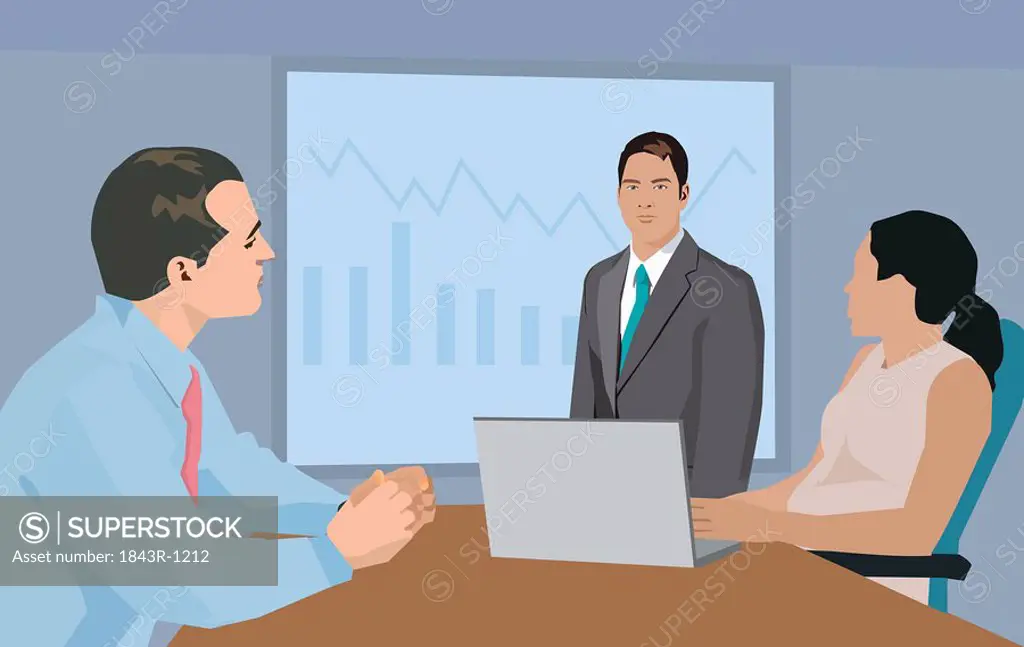 Businessman giving presentation in meeting