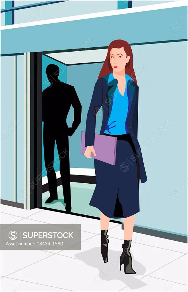Front view of a businesswoman