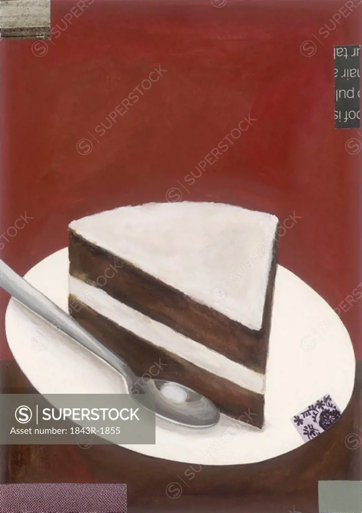 A plate of chocolate cake with white icing