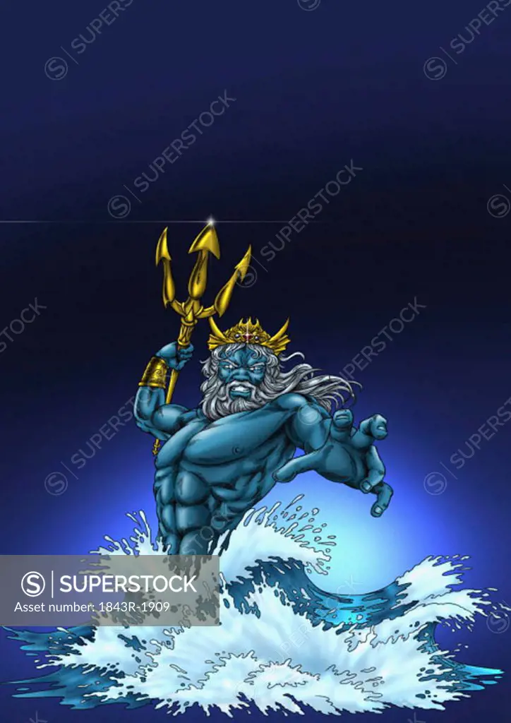 Poseidon in the sea