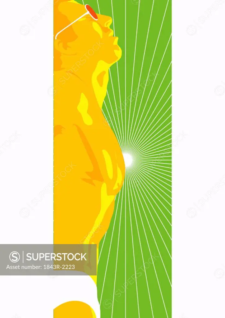 Man basking in the sun