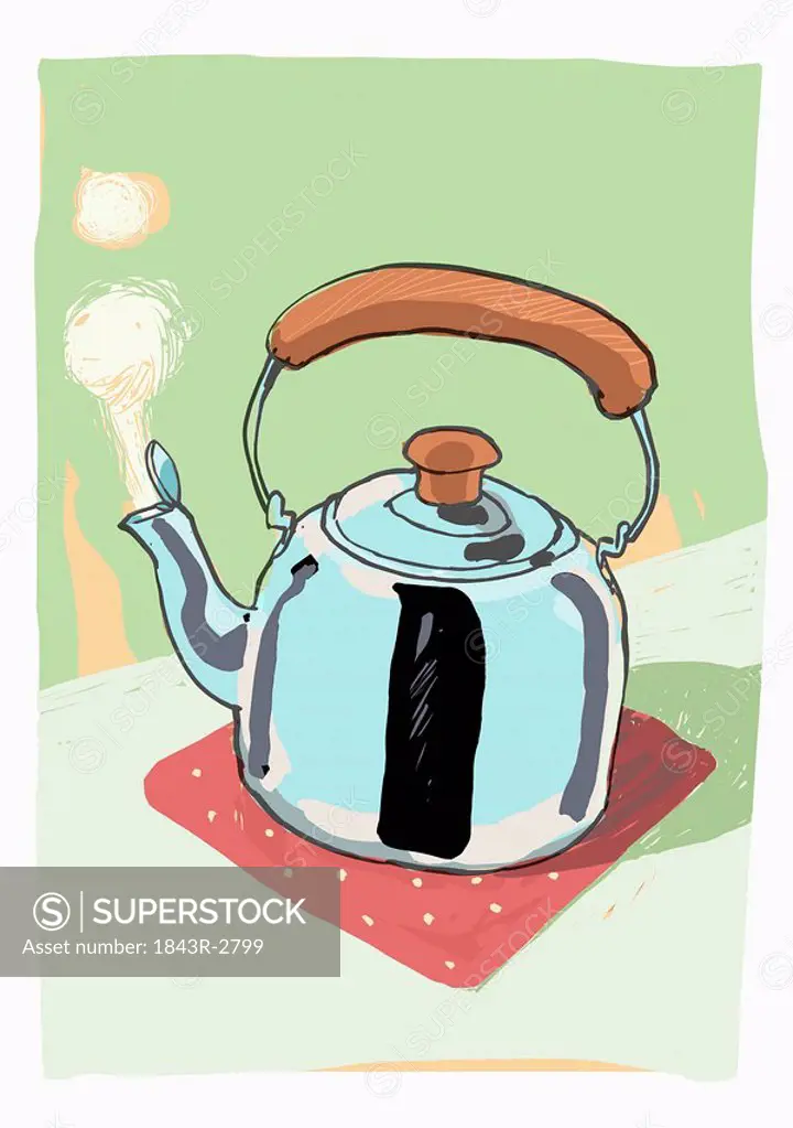 A hot tea kettle