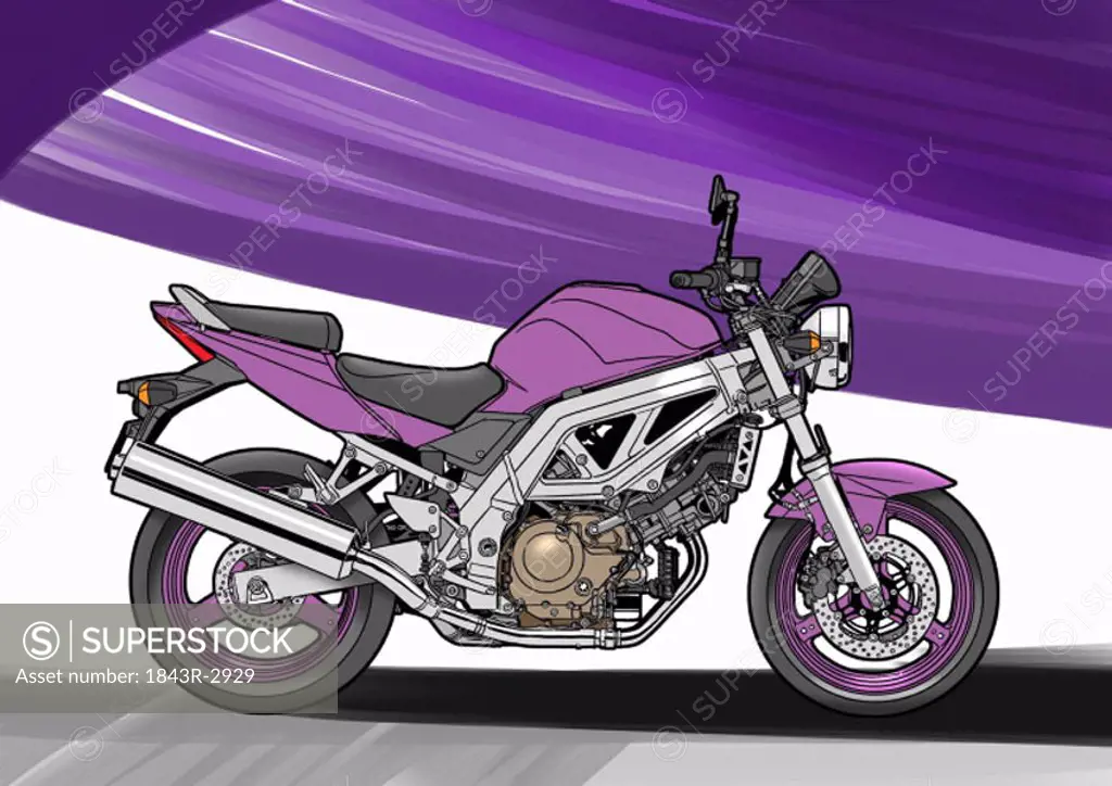 Purple naked street motorbike