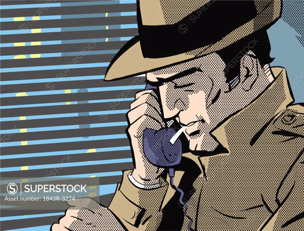 Detective on the phone