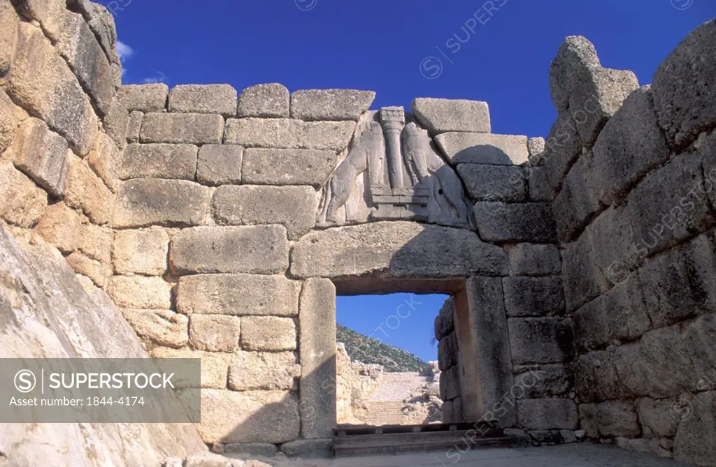 Peloponnese, Argolis, Mycenae Lion Gate