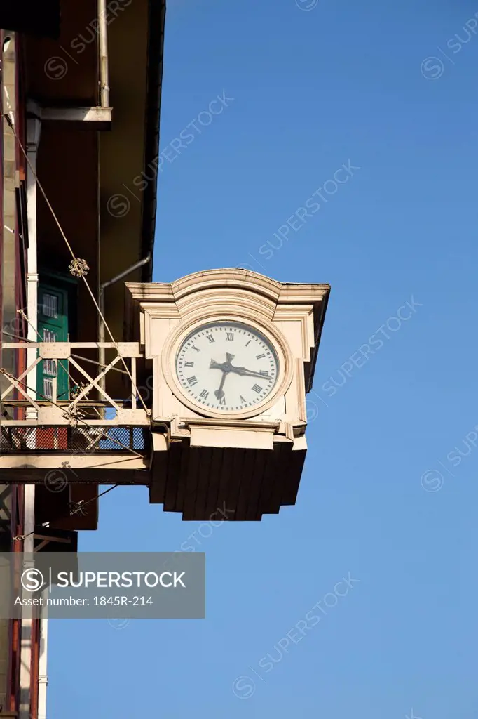 Low angle view of a clock on a building, Shimla, Himachal Pradesh, India
