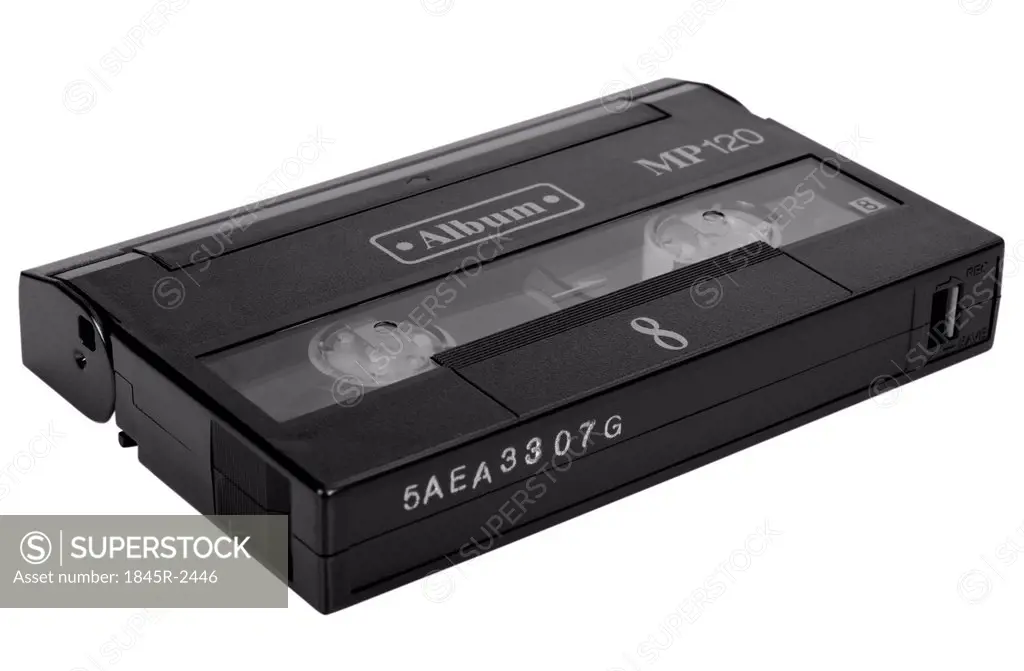 Close-up of a video cassette