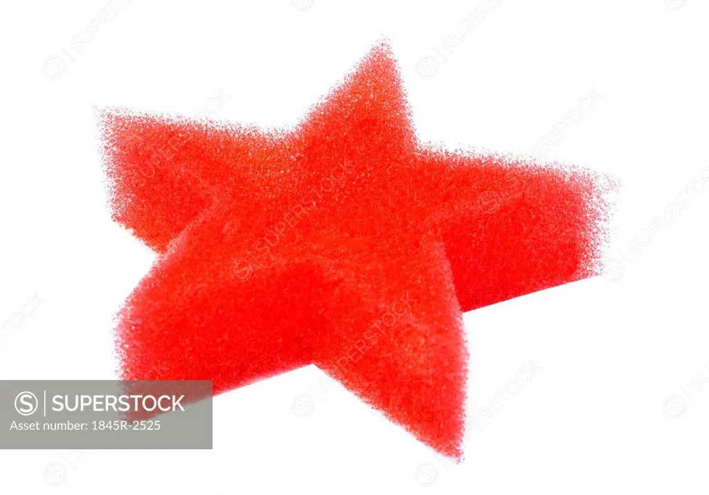 Close-up of a star shaped bath sponge