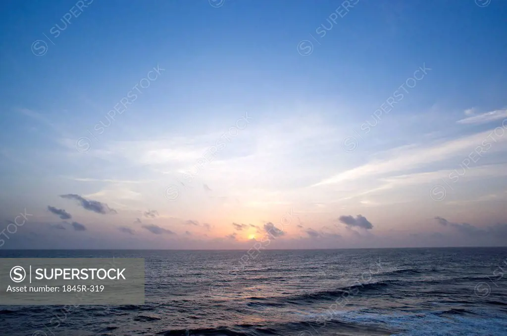 Sunset over the sea, Varkala, Kerala, India