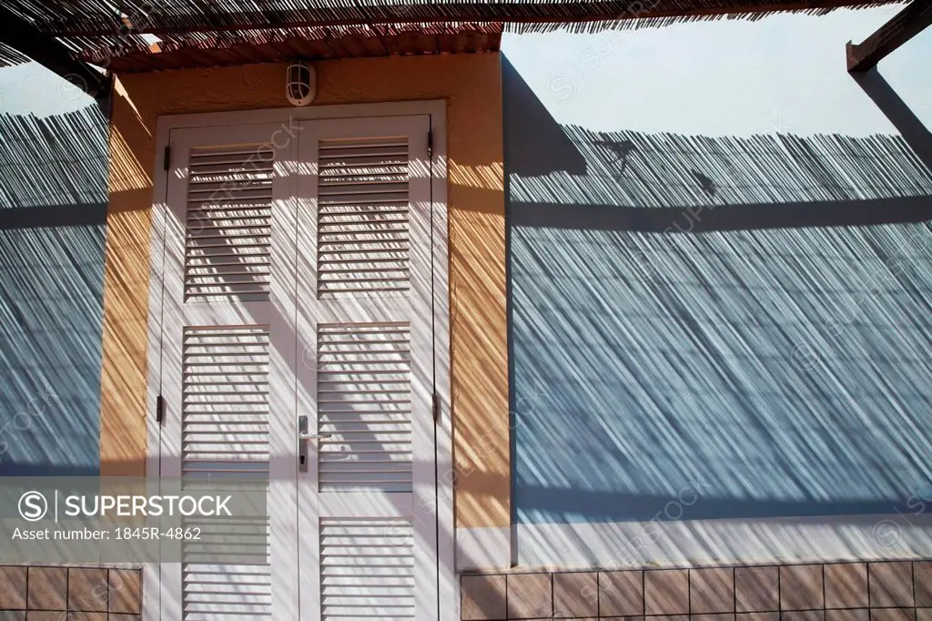 Closed door of a house, Ponza, Province Of Latina, Lazio, Italy