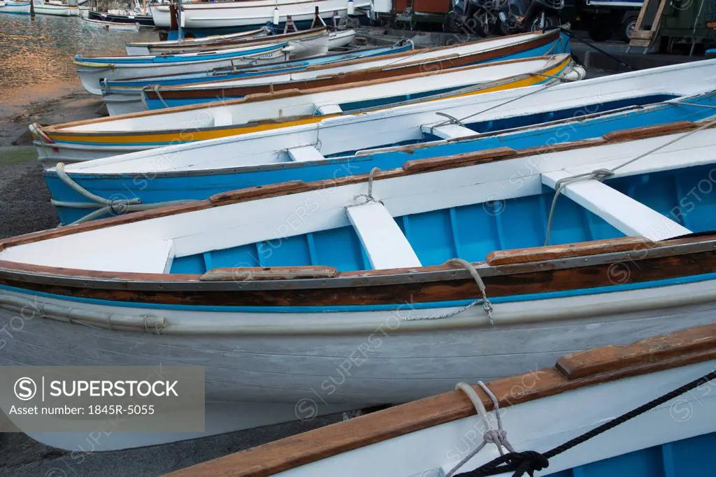Boats at a harbor, Sorrento, Tyrrhenian Sea, Campania, Italy