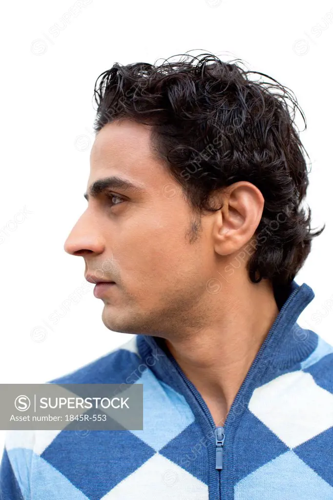 Close-up of a man looking away