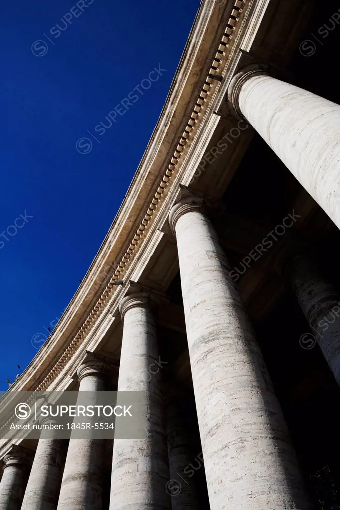 Low angle view of Berninis Column, St. Peters Square, Vatican City