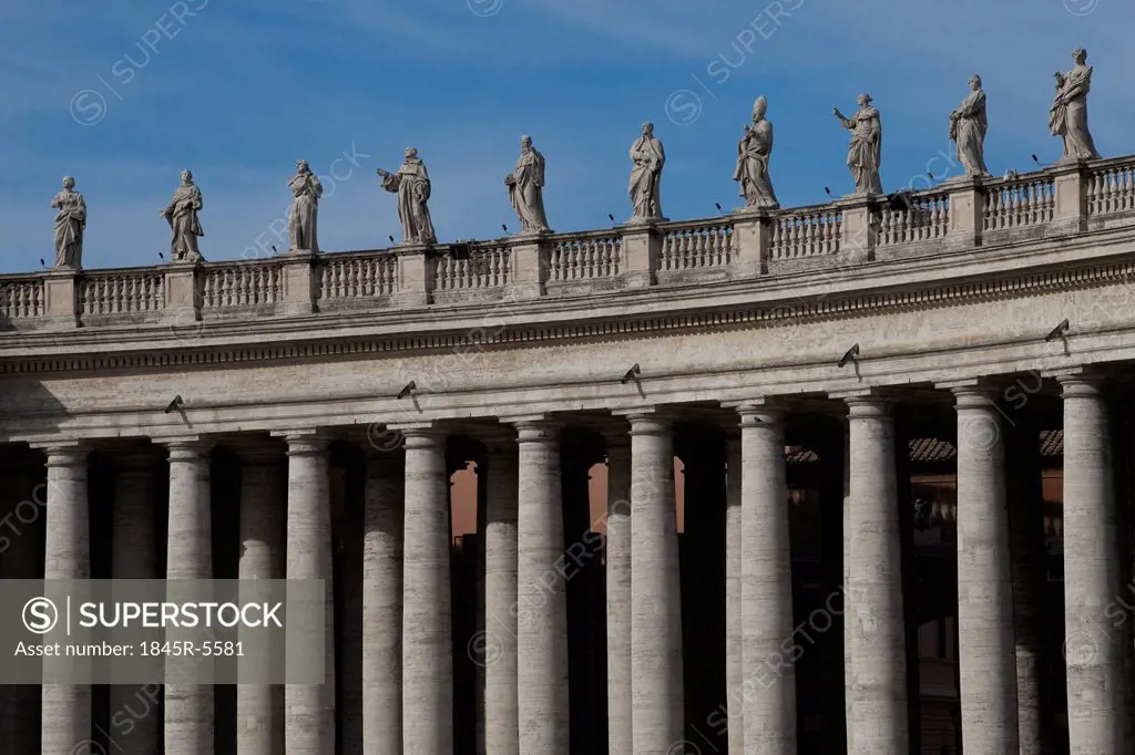Berninis columns at St. Peters Square, Vatican City