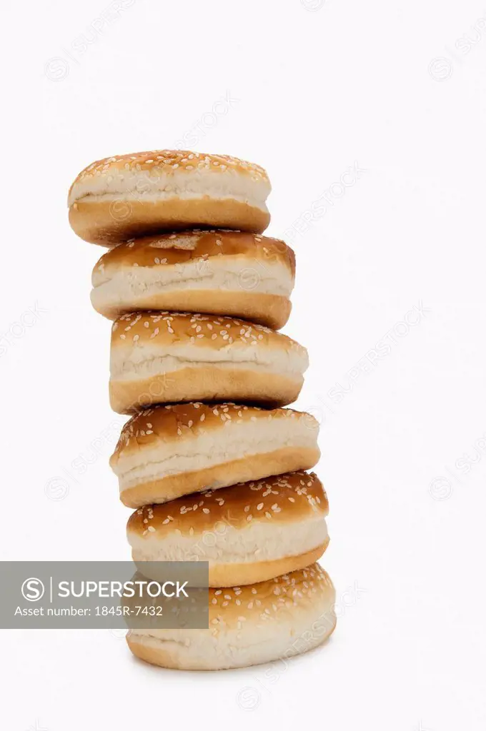 Close-up of a stack of buns