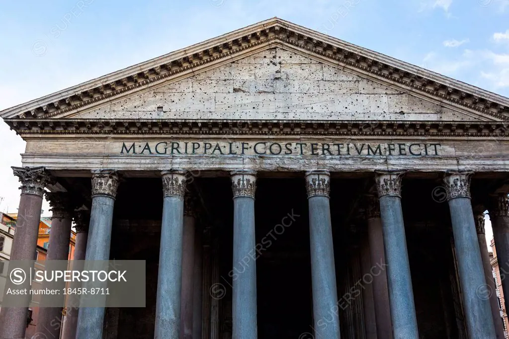 Low angle view of Pantheon, Pantheon Rome, Rome, Rome Province, Lazio, Italy