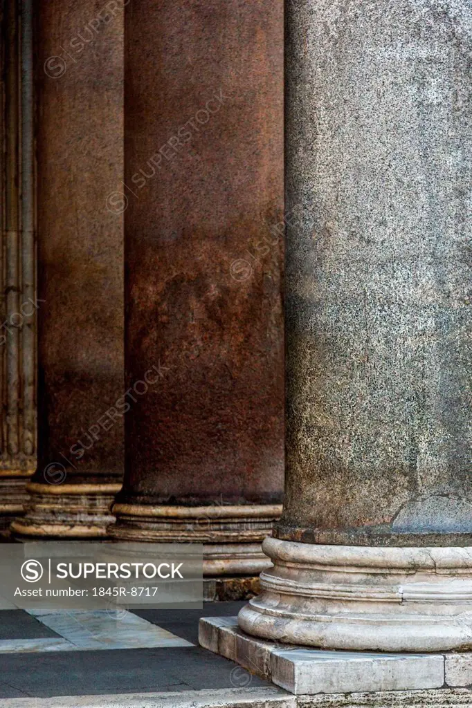 Columns in a row, Pantheon Rome, Rome, Rome Province, Lazio, Italy