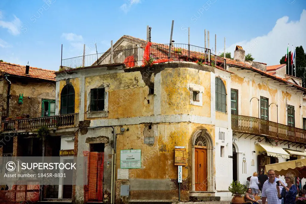 Ruined house in a town, Ravello, Province of Salerno, Campania, Italy