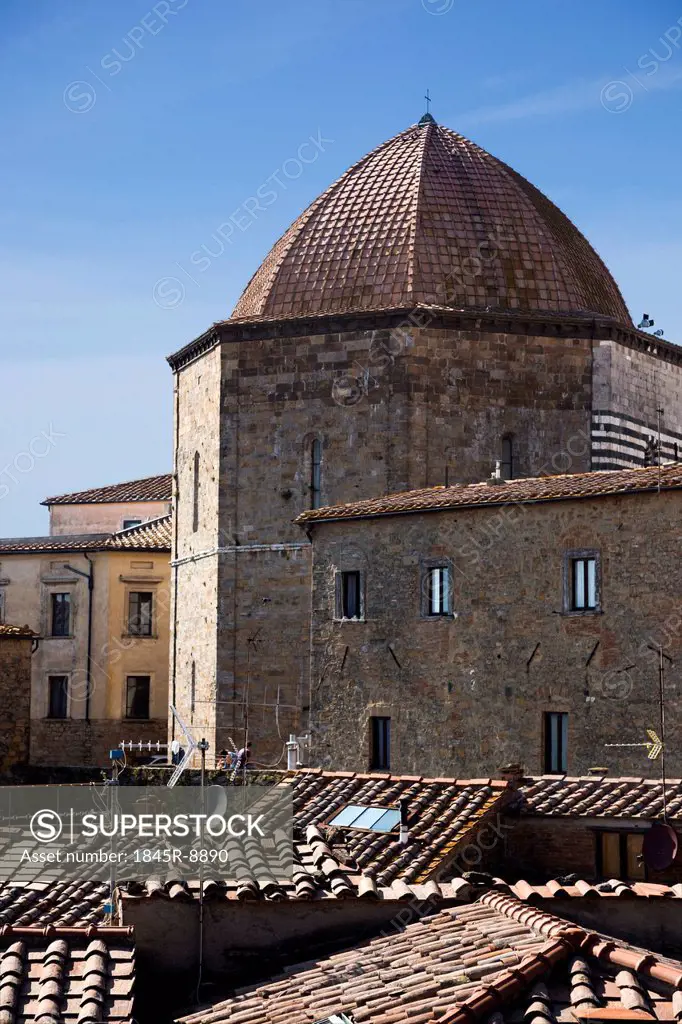 Religious building in a town, Baptistery of San Giovanni, Volterra, Province of Pisa, Tuscany, Italy