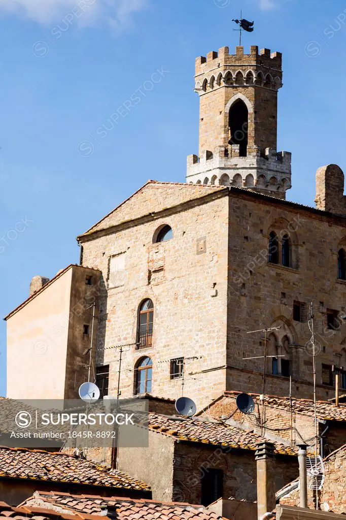 Historical building in a old town, Volterra, Province of Pisa, Tuscany, Italy