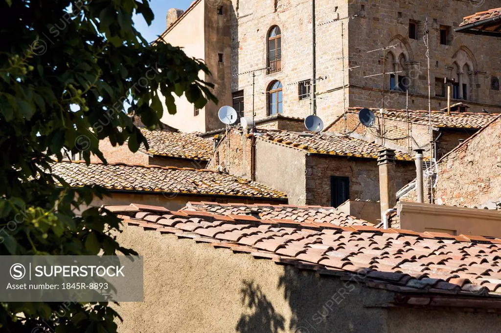 Houses in a old town, Volterra, Province of Pisa, Tuscany, Italy