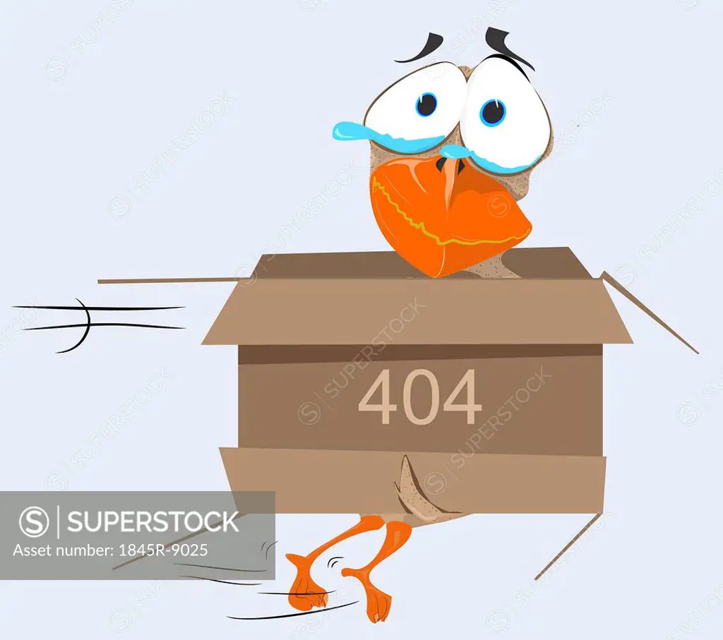 Illustrative representation of Quack Quack Quack with 404 error message