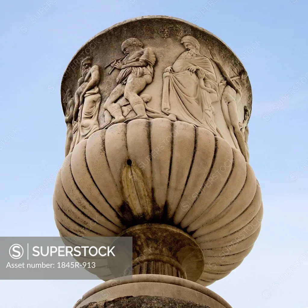 Details of carvings on a column, Pisa, Tuscany, Italy