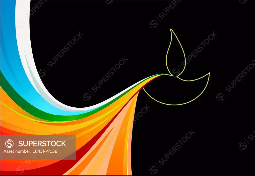 Diwali oil lamp isolated on black background