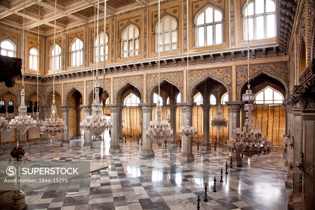 Interiors of a Palace, Chowmahalla Palace, Hyderabad, Andhra Pradesh, India