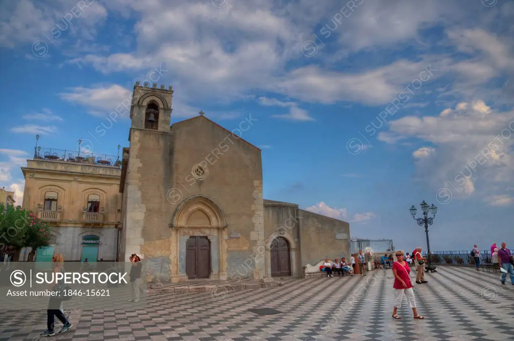 Facade of a church, San Giuseppe Church, Taormina, Sicily, Italy