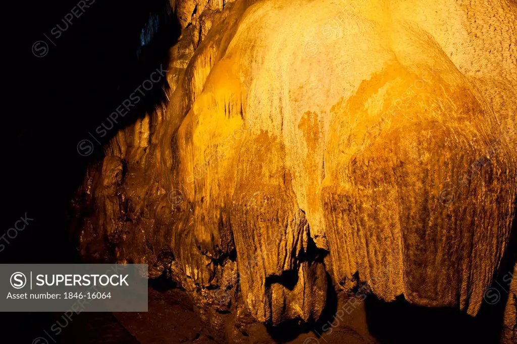 Rock formation in a cave, Borra Caves, Ananthagiri Hills, Araku Valley, Visakhapatnam, Andhra Pradesh, India