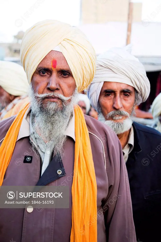 Portrait of a Sikh man, Pushkar, Ajmer, Rajasthan, India