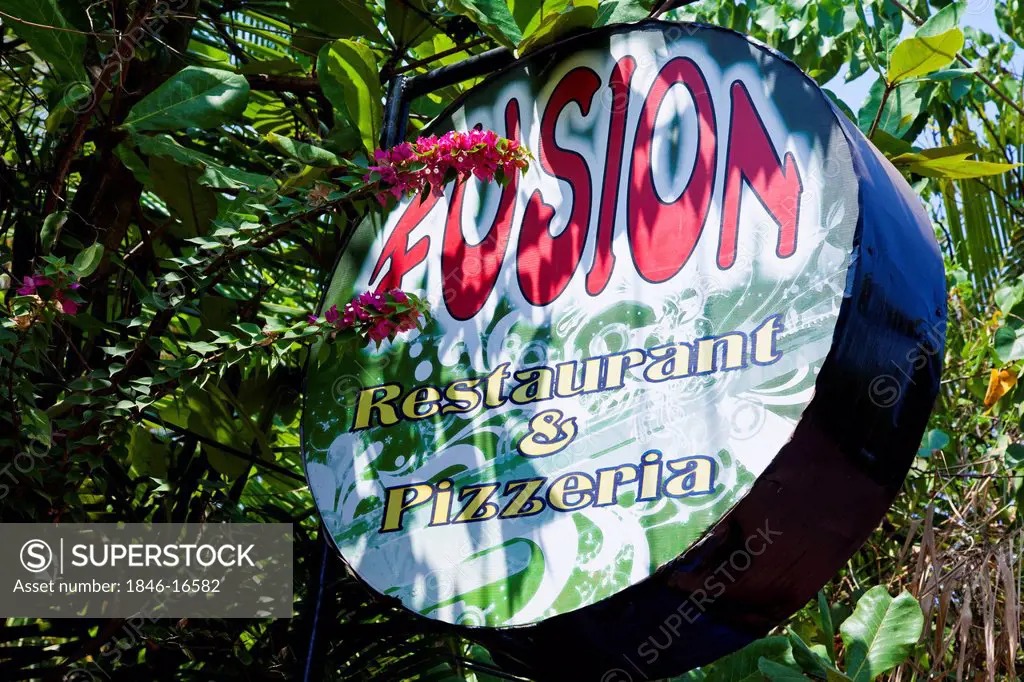 Sign board, Fusion, Vagator, Bardez, North Goa, Goa, India