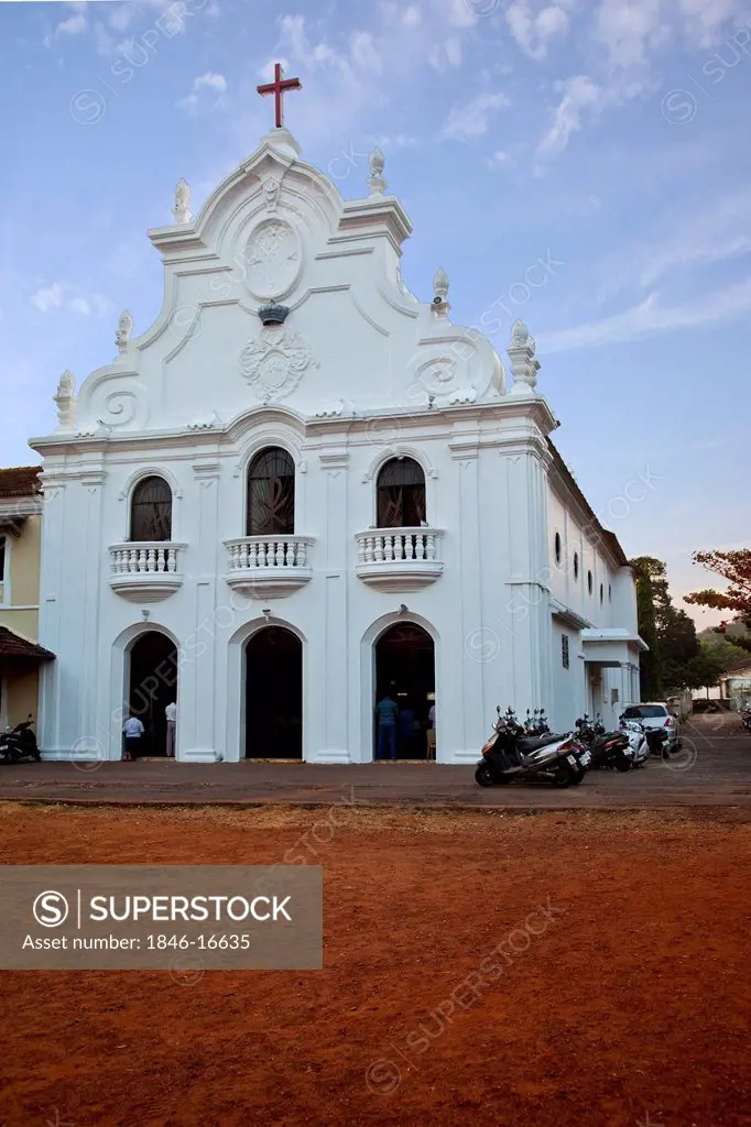 Facade of a church, Church of Our Lady of Miracles, Mapusa, North Goa, Goa, India