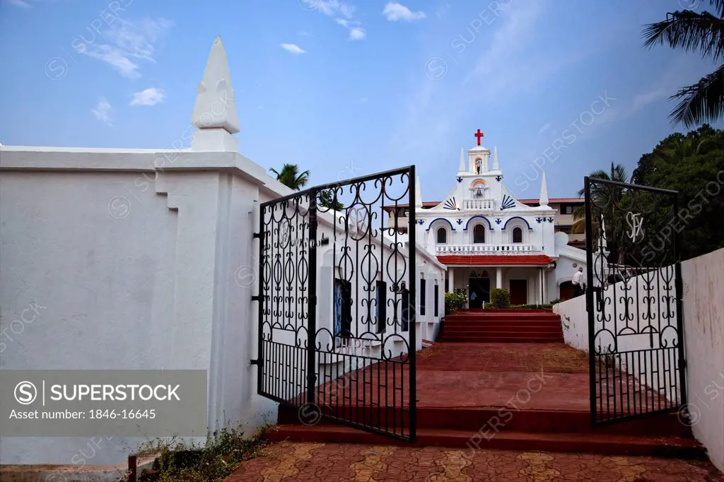 Entrance gate of a church, Church And Convent Of St Francis Of Assisi, Mapusa, North Goa, Goa, India