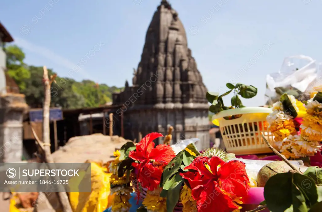Religious offering for sale at Bhimashankar Temple, Pune, Maharashtra, India