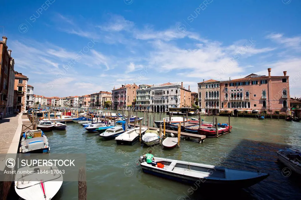 Boats in the canal, Murano, Venice, Veneto, Italy