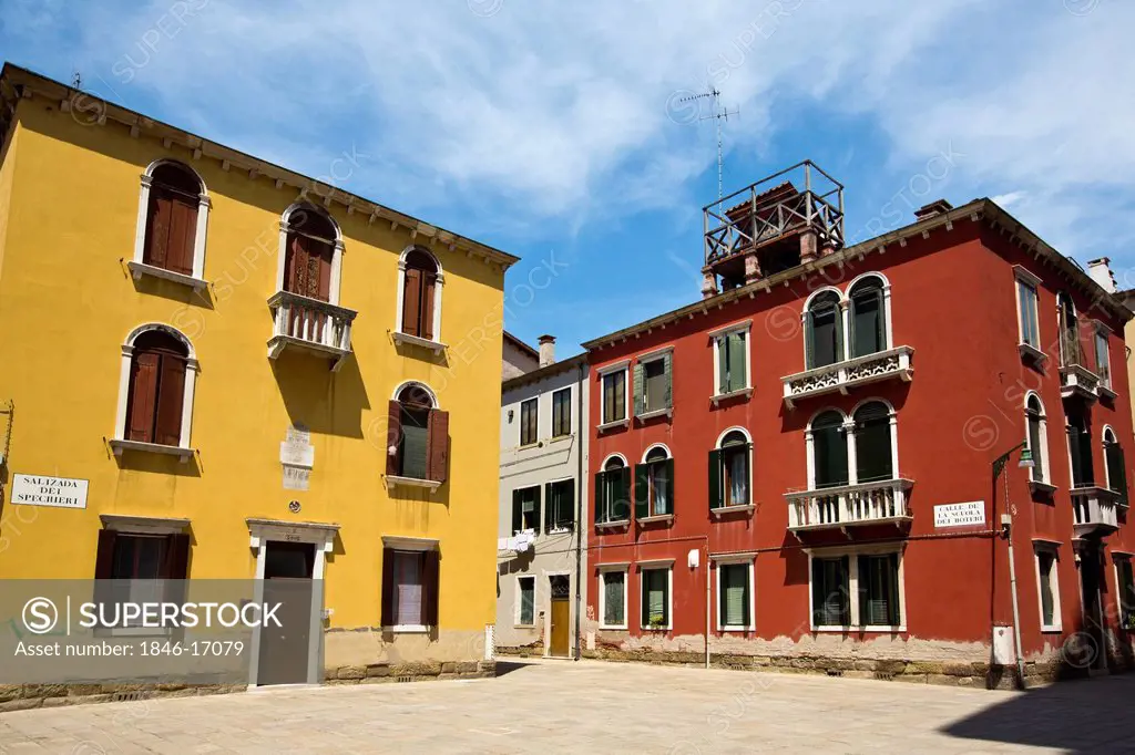 Facade of buildings, Murano, Venice, Veneto, Italy