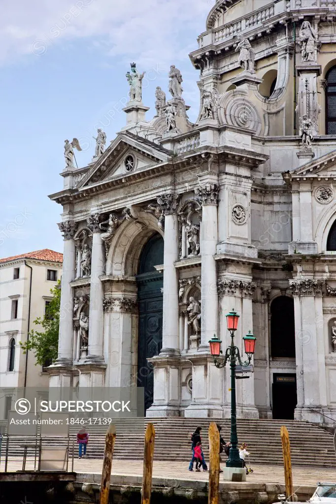 Facade of a church, Santa Maria Della Salute, Venice, Veneto, Italy