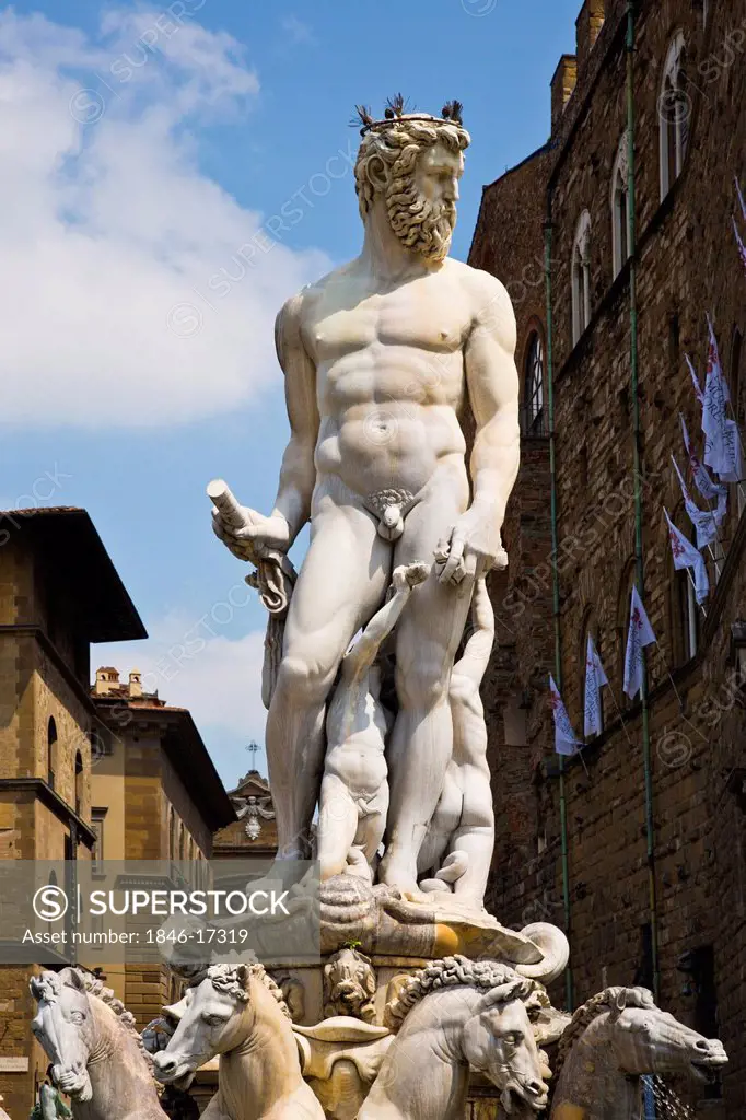 Fountain of Neptune at Piazza Della Signoria, Florence, Tuscany, Italy