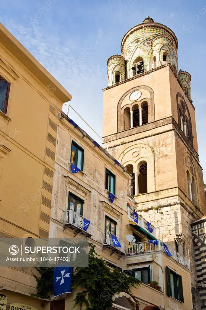 Low angle view of a cathedral, Amalfi Duomo, Amalfi, Province of Salerno, Campania, Italy