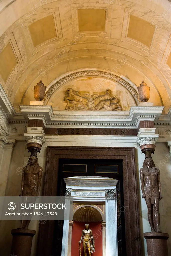Entrance to the Gallery of the Statues, Vatican Museums, Vatican City, Rome, Lazio, Italy