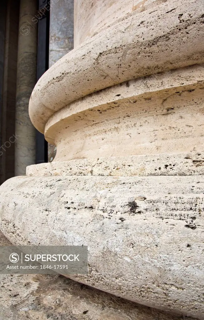 Details of a column at a museum, Vatican Museums, Vatican City, Rome, Lazio, Italy