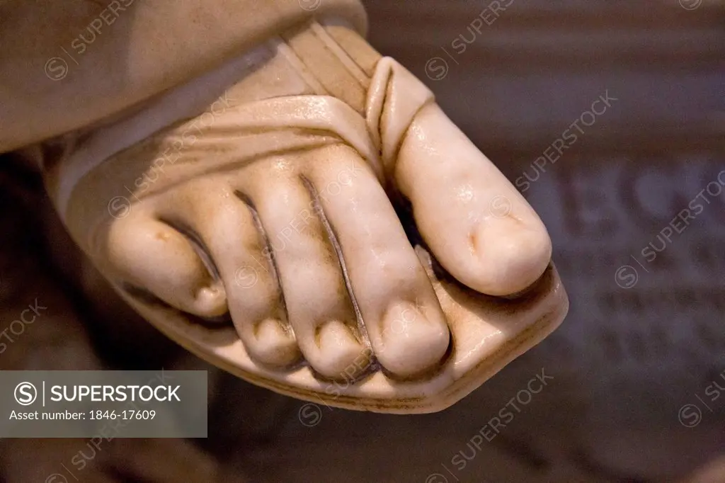 Close-up of a foot of a statue, St. Peter's Basilica, Vatican City, Rome, Lazio, Italy