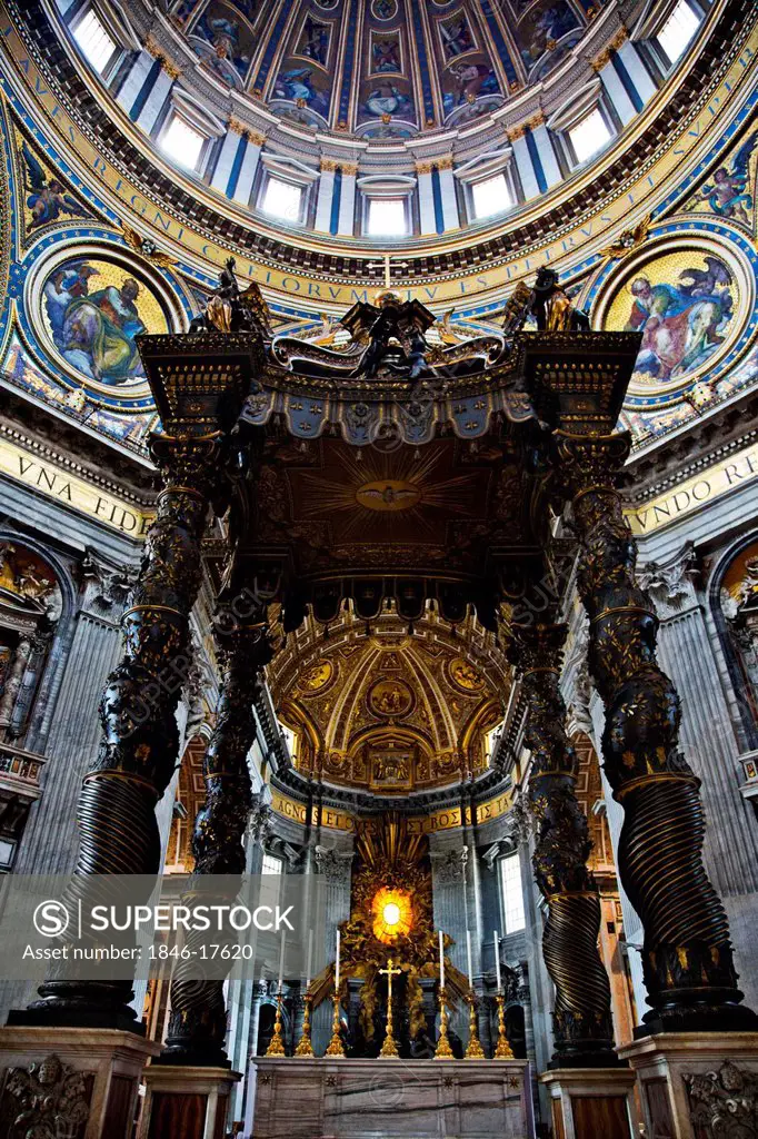 Interiors of the St. Peter's Basilica, Vatican City, Rome, Lazio, Italy